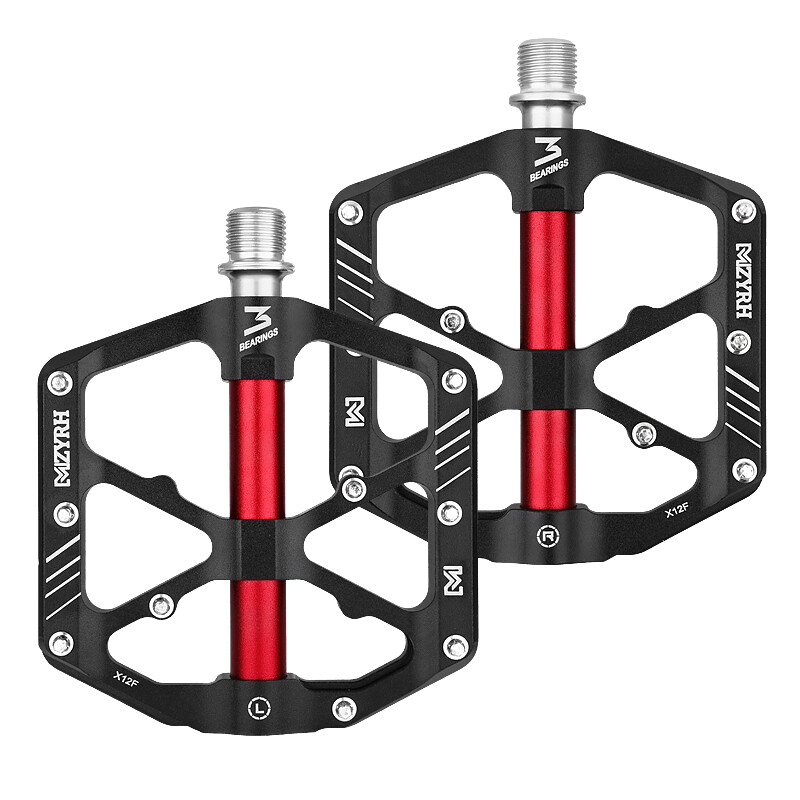 Atstarojošs velosipēda pedālis 3 gultņi neslīdoši MTB pedāļi alumīnija sakausējuma plakani Piemērojami ūdensizturīgi velosipēdu daļas
