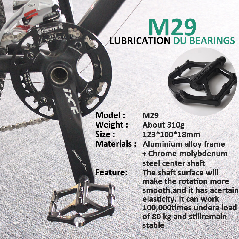 PROMEND Velosipēdu pedāļi Pretslīdes DU Gultnis MTB pedālis Ultralight Road Bike Pedal Platform Platform R29 M27 Pedāļi Velosipēdu piederumi