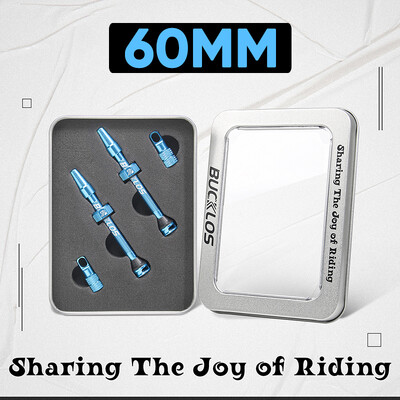 BUCKLOS Bike Bezkameru vārsti MTB 60MM 65MM 80MM Mountain Road Bike Presta Valve CNC alumīnija sakausējuma riepu sprauslas velosipēda daļām