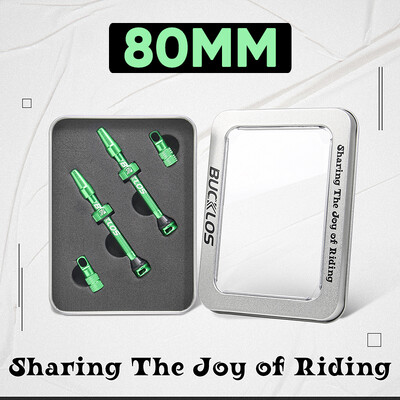 BUCKLOS Bike Bezkameru vārsti MTB 60MM 65MM 80MM Mountain Road Bike Presta Valve CNC alumīnija sakausējuma riepu sprauslas velosipēda daļām
