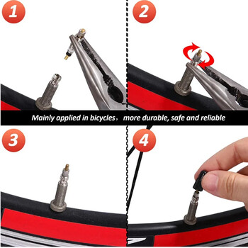 6/12 бр. Велосипед сменяема Presta Valve Core Bike Replacement Mesing Tubeless Core Remover Tool for Tubeless for Road MTB Bike