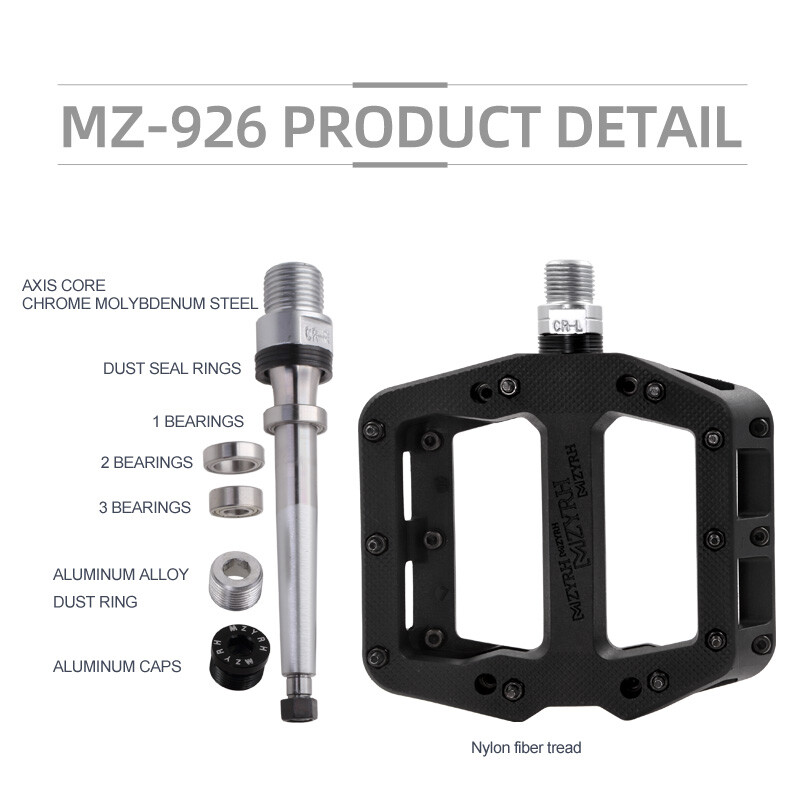 Velosipēdu pedāļi 3 gultņi īpaši vieglie pretslīdes BMX šosejas MTB velo pedāļi plati ūdensizturīgi velosipēdu piederumi
