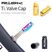 RISK 2gab velosipēda Schrader/Presta vārsta vāciņš, titāna sakausējums, īpaši viegls kalnu šosejas velosipēda riepas vāciņš Riepu vārsta aizsargs MTB daļa