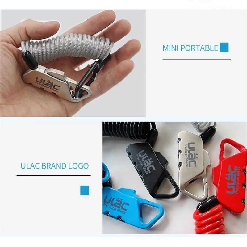 JAUNA ULAC 1200mm MTB velosipēda mini slēdzene pretaizdzīšanas parole Velosipēdu slēdzenes Cinka sakausējuma troses slēdzene šosejas MTB velosipēdu piederumiem K-2N