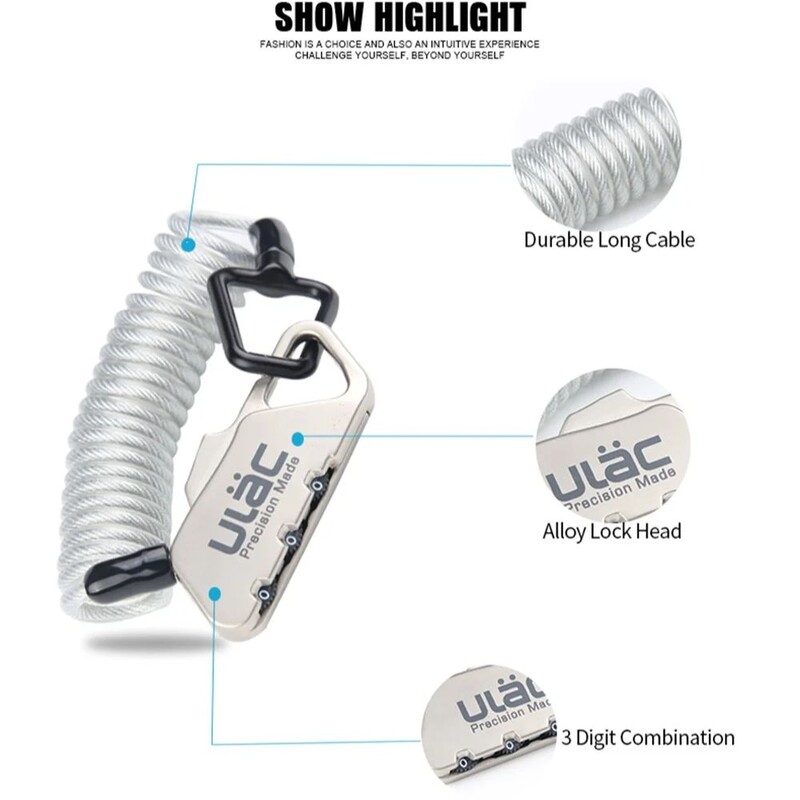 JAUNA ULAC 1200mm MTB velosipēda mini slēdzene pretaizdzīšanas parole Velosipēdu slēdzenes Cinka sakausējuma troses slēdzene šosejas MTB velosipēdu piederumiem K-2N