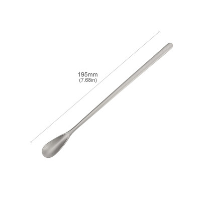 Titāna sakausējuma karote ar gariem rokturiem deserta karote āra kempingam piena tēja kafijas bāra maisīšanas karote