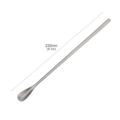 Titāna sakausējuma karote ar gariem rokturiem deserta karote āra kempingam piena tēja kafijas bāra maisīšanas karote