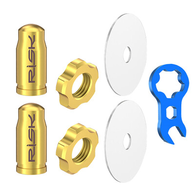 RISK velosipēda riepu vārstu vāciņi MTB putekļu necaurlaidīgi, hermētiski necaurlaidīgi vārsta vāka vāciņu komplekts kalnu šosejas riteņbraukšanas rezerves daļām