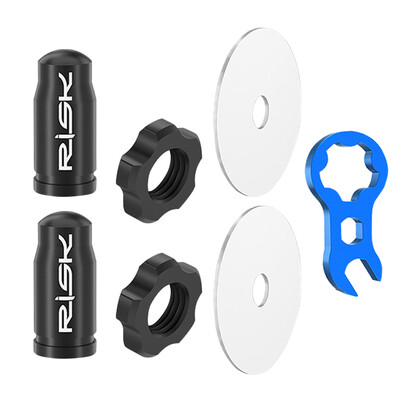 RISK velosipēda riepu vārstu vāciņi MTB putekļu necaurlaidīgi, hermētiski necaurlaidīgi vārsta vāka vāciņu komplekts kalnu šosejas riteņbraukšanas rezerves daļām