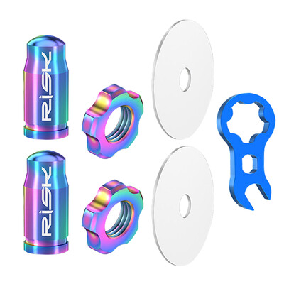 RISK velosipēda riepu vārstu vāciņi MTB putekļu necaurlaidīgi, hermētiski necaurlaidīgi vārsta vāka vāciņu komplekts kalnu šosejas riteņbraukšanas rezerves daļām