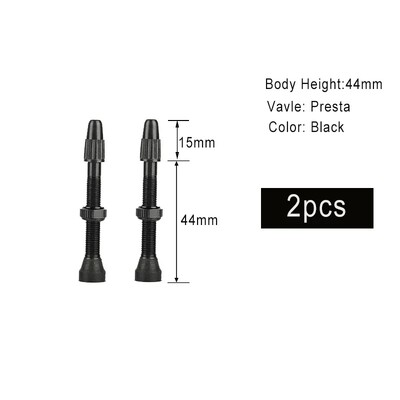 2gab velosipēda bezcauruļu Presta vārstu kāti alumīnija sakausējums 40mm 44mm 48mm 60mm 80mm ar vārsta serdes noņemšanas rīku