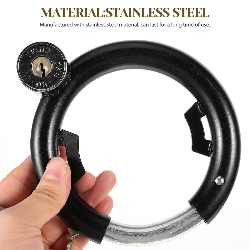 Velosipēda slēdzene nerūsējošā tērauda drošības slēdzenes aprīkojums Riteņbraukšanas MTB velosipēda apaļas formas slēdzenes rīks āra piederumiem