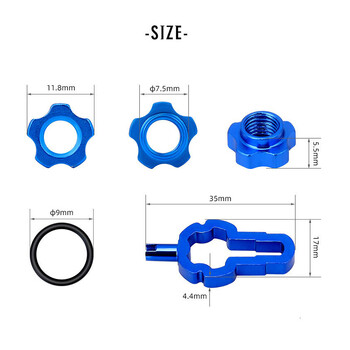 TOOPRE Велосипед Tubeless Presta Valve Schrader Valve Conversion Gait Адаптер Вентилна джанта Преобразуваща гайка с инсталационен ключ