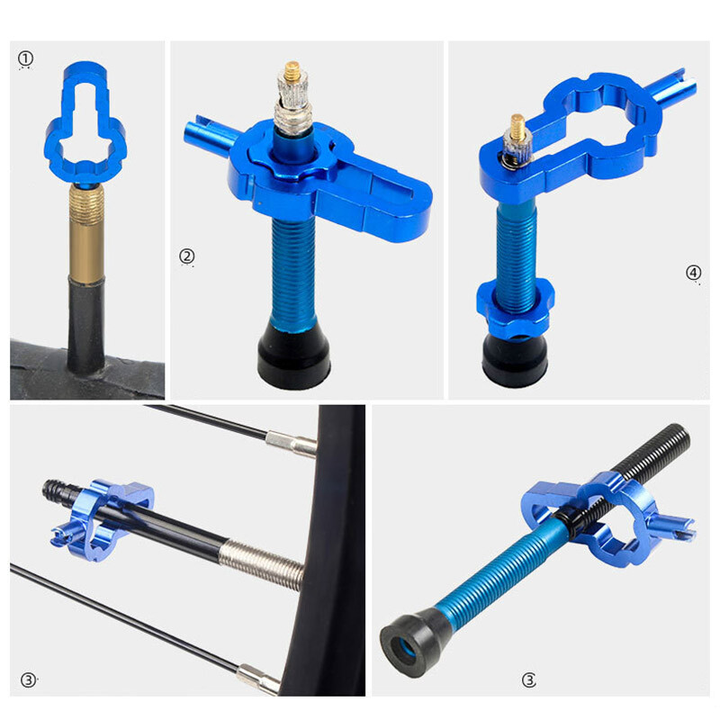 TOOPRE Presta ventil za bicikl bez zračnice Schrader Matica za konverziju ventila Adapterska matica za konverziju obruča ventila s ključem za ugradnju