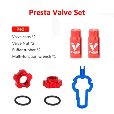 4 IN 1 Velosipēda vakuuma bezcauruļu Presta vārsta uzgrieznis Velosipēda sprauslas bloķēšanas riepas vārsta loka pārveidošanas uzgrieznis ar uzstādīšanas uzgriežņu atslēgu