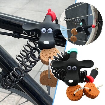 Μπισκότο κινουμένων σχεδίων Puppy Mountain Bike Lock Διορθωμένη βάση κλοπής Ασφαλής κλειδαριά φορητό αξεσουάρ ποδήλατο ατσάλινο σκούτερ με O7g5