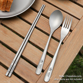 Ελαφρύ κουτάλι Titanium Titanium Fork Chopsticks Titanium for Noodles Rice Cooks for Home Outdoor Camping Πεζοπορία πικ-νικ