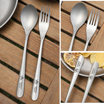 Ελαφρύ κουτάλι Titanium Titanium Fork Chopsticks Titanium for Noodles Rice Cooks for Home Outdoor Camping Πεζοπορία πικ-νικ