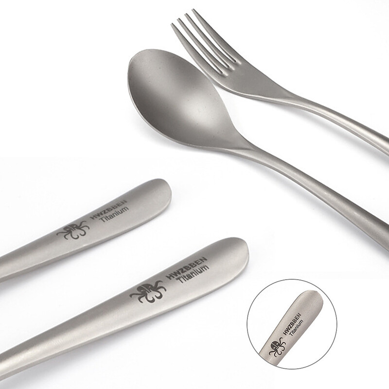 Viegla titāna karote Titāna dakša Titāna irbulīši nūdelēm Rīsu trauki mājas āra kempingiem Pārgājienu piknikam