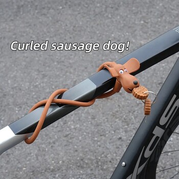 Αντικλεπτική Cute Dog Bike Cable Lock Φορητή κλειδαριά τροχού ποδηλάτου δρόμου Μοναδικά αξεσουάρ MTB Lock Bike