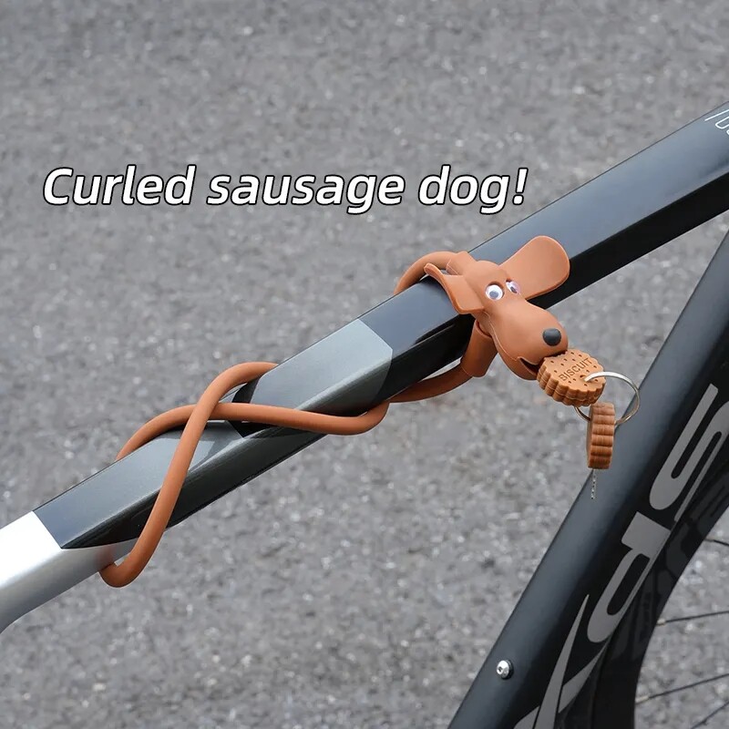 Pretaizdzīšanas jauka suņu velosipēda troses slēdzene pārnēsājama ceļa velosipēda riteņa slēdzene unikālie MTB slēdzenes velosipēda piederumi