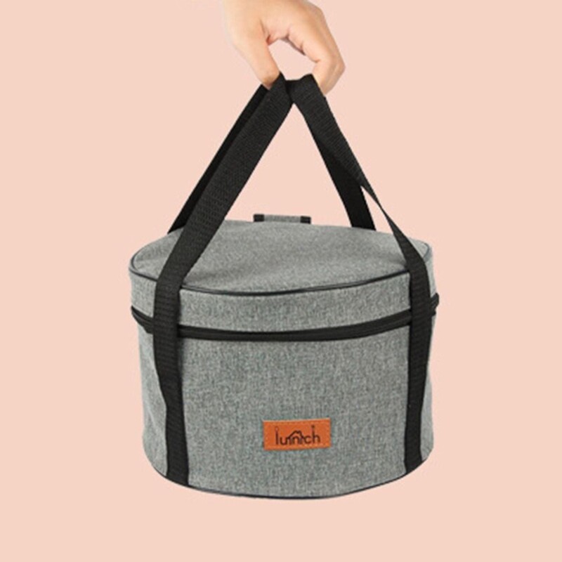Okrugla torba za pohranu za kampiranje, torbica za posuđe, termo torba za svježinu hrane za ručak, piknik košara, sklopive izolirane torbe