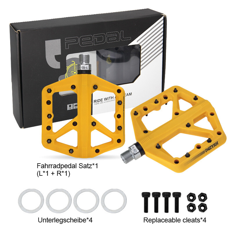 MZYRH velosipēda pedāļa neilona 3 gultņu velosipēdu pedāļi īpaši vieglie pretslīdes ceļu MTB pedāļa ūdensnecaurlaidīgas velosipēdu daļas