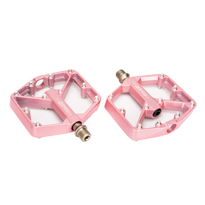 ZTTO MTB šosejas velosipēds CNC alumīnija sakausējuma plakanā pedāļa rozā daļas gludi gultņi 9/16 vītne, liela platība, spēcīgas satvēriena pedāļi