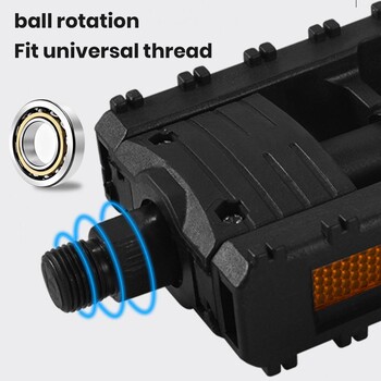 Αξεσουάρ ποδηλάτου Εξαιρετικά ελαφριά πτυσσόμενα πεντάλ ποδηλάτου με λεία ρουλεμάν για απλή εγκατάσταση Υψηλή αντοχή για ποδήλατο