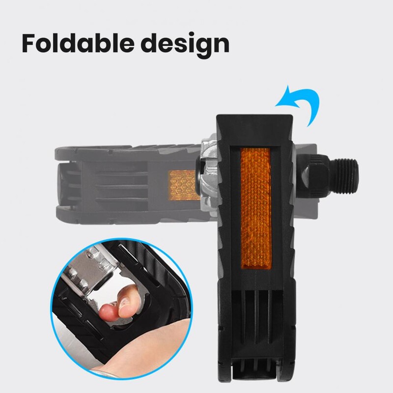 Velosipēdu piederumi Īpaši viegli salokāmi velosipēdu pedāļi ar gludiem gultņiem vienkāršai uzstādīšanai Liela izturība velosipēdam