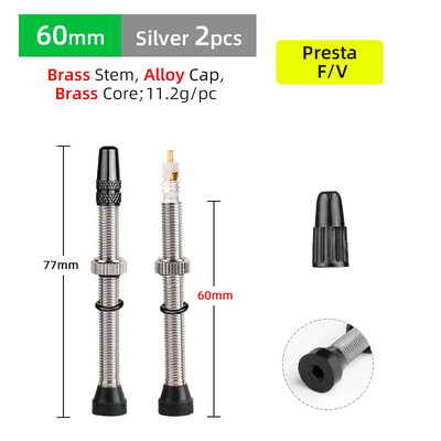 Deemount cestovna MTB guma bez zračnice Presta ventil 40/60 mm mesingani aluminijski F/V zračni ventil, 2 KOM. jezgre, uklonjive mlaznice, dio bicikla