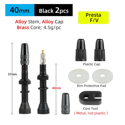 Deemount cestovna MTB guma bez zračnice Presta ventil 40/60 mm mesingani aluminijski F/V zračni ventil, 2 KOM. jezgre, uklonjive mlaznice, dio bicikla