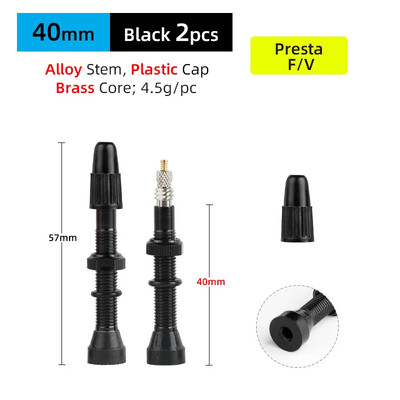 Deemount cestovna MTB guma bez zračnice Presta ventil 40/60 mm mesingani aluminijski F/V zračni ventil, 2 KOM. jezgre, uklonjive mlaznice, dio bicikla