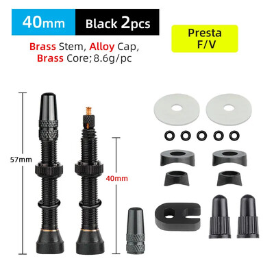 Deemount cestovna MTB guma bez zračnice Presta ventil 40/60 mm mesingani aluminijski F/V zračni ventil, 2 KOM. jezgre, uklonjive mlaznice, dio bicikla
