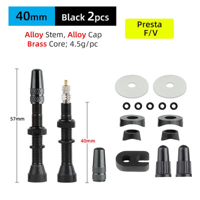 Deemount cestovna MTB guma bez zračnice Presta ventil 40/60 mm mesingani aluminijski F/V zračni ventil, 2 KOM. jezgre, uklonjive mlaznice, dio bicikla