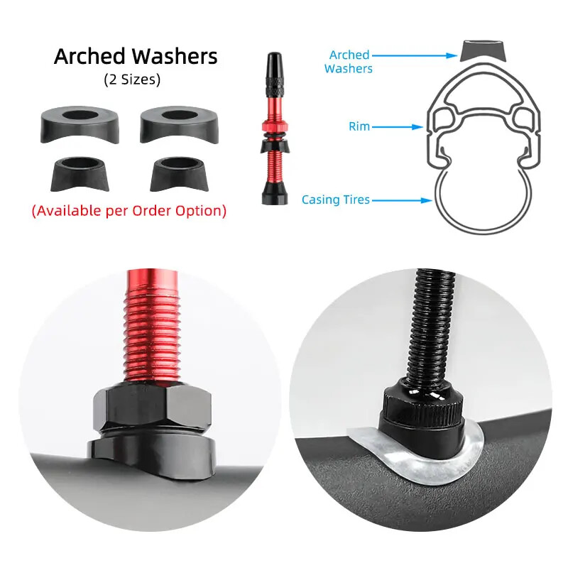 Deemount cestovna MTB guma bez zračnice Presta ventil 40/60 mm mesingani aluminijski F/V zračni ventil, 2 KOM. jezgre, uklonjive mlaznice, dio bicikla
