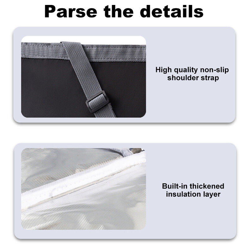 Salokāms pusdienu maisiņš ar alumīnija foliju izolētu pusdienu maisiņu, ūdensizturīgs termiskais pusdienu kastes soma, liela ietilpība darbam ārā