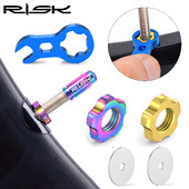 RISK velosipēda riepas Presta Schrader vārstu vāciņu komplekts titāna sakausējuma velosipēdam FV55 AV55 franču amerikāņu vārsta putekļu vāka uzgriežņu atslēgas rīks