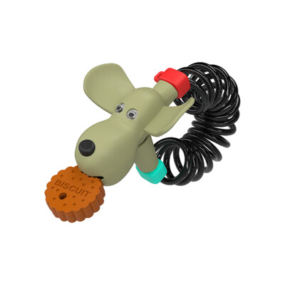 SUSEMSE Jauka suņa formas velosipēda slēdzene kalnu un šosejas velosipēdam, bērnu velosipēdam, velosipēdu piederumi ar 2 cepumu atslēgām, pretaizdzīšanas velosipēda slēdzene