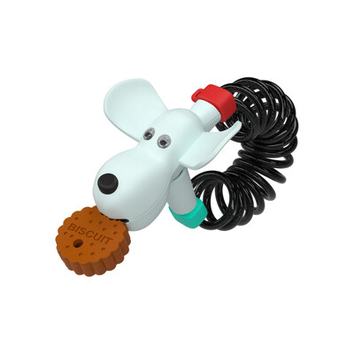 SUSEMSE Jauka suņa formas velosipēda slēdzene kalnu un šosejas velosipēdam, bērnu velosipēdam, velosipēdu piederumi ar 2 cepumu atslēgām, pretaizdzīšanas velosipēda slēdzene