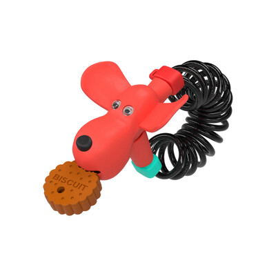 SUSEMSE Jauka suņa formas velosipēda slēdzene kalnu un šosejas velosipēdam, bērnu velosipēdam, velosipēdu piederumi ar 2 cepumu atslēgām, pretaizdzīšanas velosipēda slēdzene