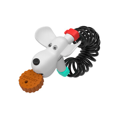 SUSEMSE Jauka suņa formas velosipēda slēdzene kalnu un šosejas velosipēdam, bērnu velosipēdam, velosipēdu piederumi ar 2 cepumu atslēgām, pretaizdzīšanas velosipēda slēdzene