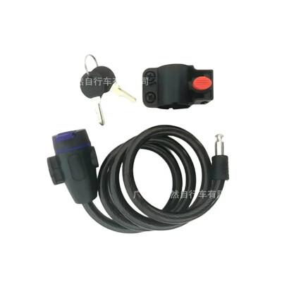 100cm velosipēda slēdzene pretaizdzīšanas kalnu ceļu velosipēda stiepļu ķēdes atslēga atslēgas drošība pretaizdzīšanas jostas stiprinājuma kronšteins velosipēda slēdzene