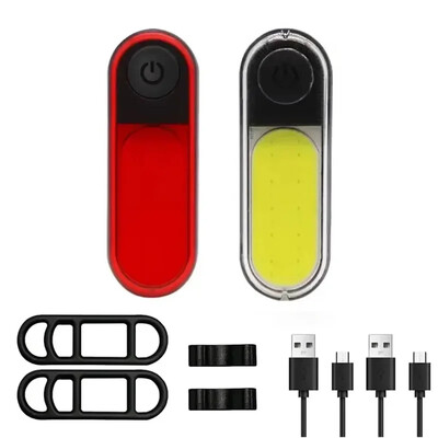 BUCKLOS velosipēda luktura COB priekšējie aizmugurējie velosipēda lukturi LED uzlādējams kalnu ceļa velosipēda lukturis MTB aizmugurējais lukturis riteņbraukšanas lukturītis