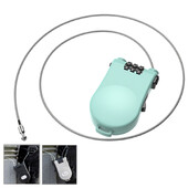 Universālā motocikla ķiveres paroles atslēga Teleskopiskā stiepļu troses kabelis pretaizdzīšanas drošības slēdzene Čemodāna ķivere paroles atslēga