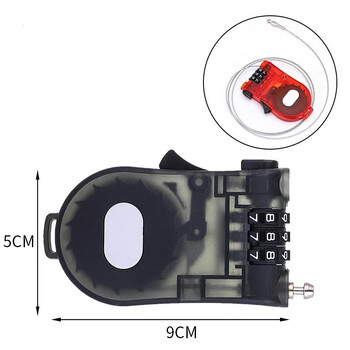 Надграждане на код за сигурност против кражба, парола, катинар, ролкова количка, 3-цифрени части за велосипед, заключване на кабел за велосипед, въже, разтегателен проводник за ски, 1 м