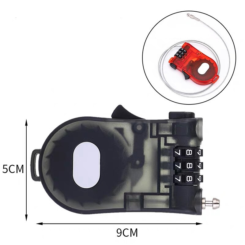 Jauninājums Pretaizdzīšanas drošības kods Parole Piekaramā atslēga Veltņu ratiņi 3 ciparu velosipēda daļas Velosipēda troses slēdzene Virve Slēpju pagarināms vads 1M