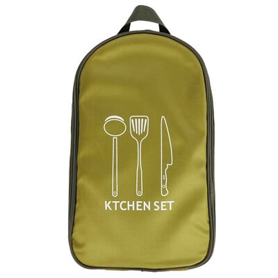 Brīvdabas kempinga trauku maiss Ēdienu gatavošanas piederumu organizators Pārnēsājams ceļojumu grilēšanas galda piederumu maisiņš Virtuves piederumu uzglabāšanas soma