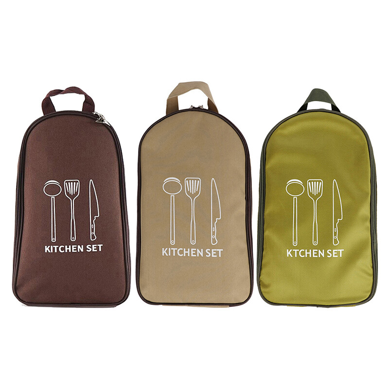 Brīvdabas kempinga trauku maiss Ēdienu gatavošanas piederumu organizators Pārnēsājams ceļojumu grilēšanas galda piederumu maisiņš Virtuves piederumu uzglabāšanas soma