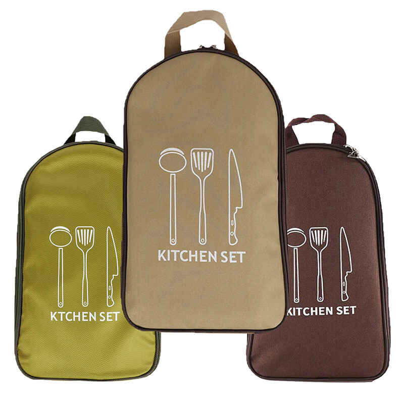 Brīvdabas kempinga trauku maiss Ēdienu gatavošanas piederumu organizators Pārnēsājams ceļojumu grilēšanas galda piederumu maisiņš Virtuves piederumu uzglabāšanas soma